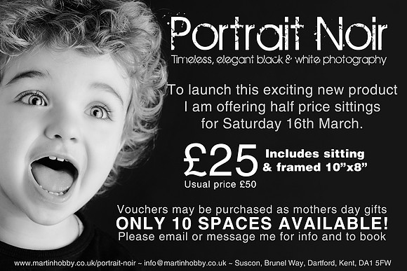 portrait noir flyer